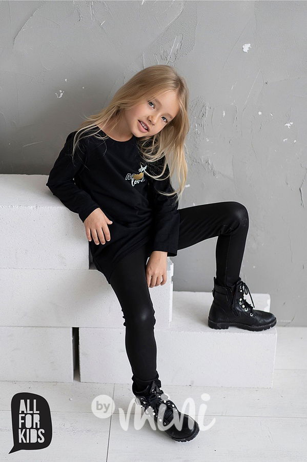 Leather mat vyteplené legíny se strukturou