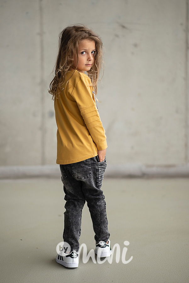 *Premium* jeans black s prošitím