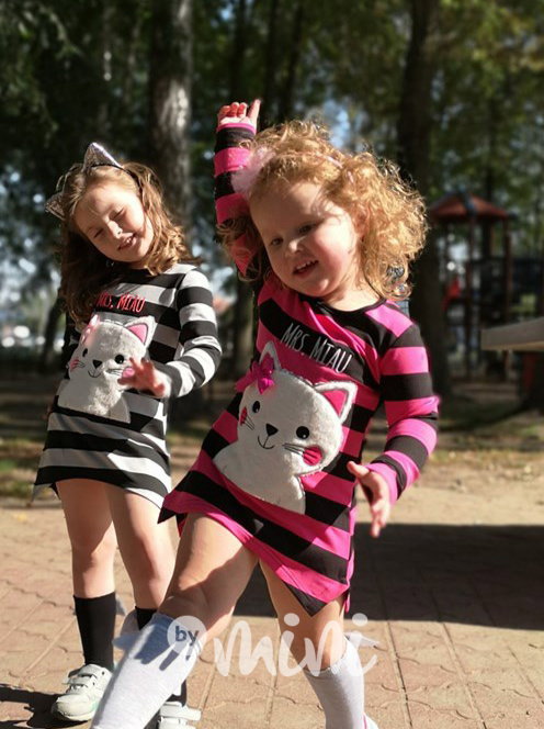 Mrs. MIAU tunika black/grey