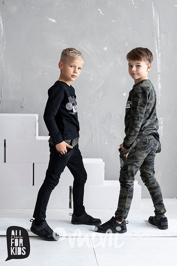 Break rules chlapecká černá mikina s laclem