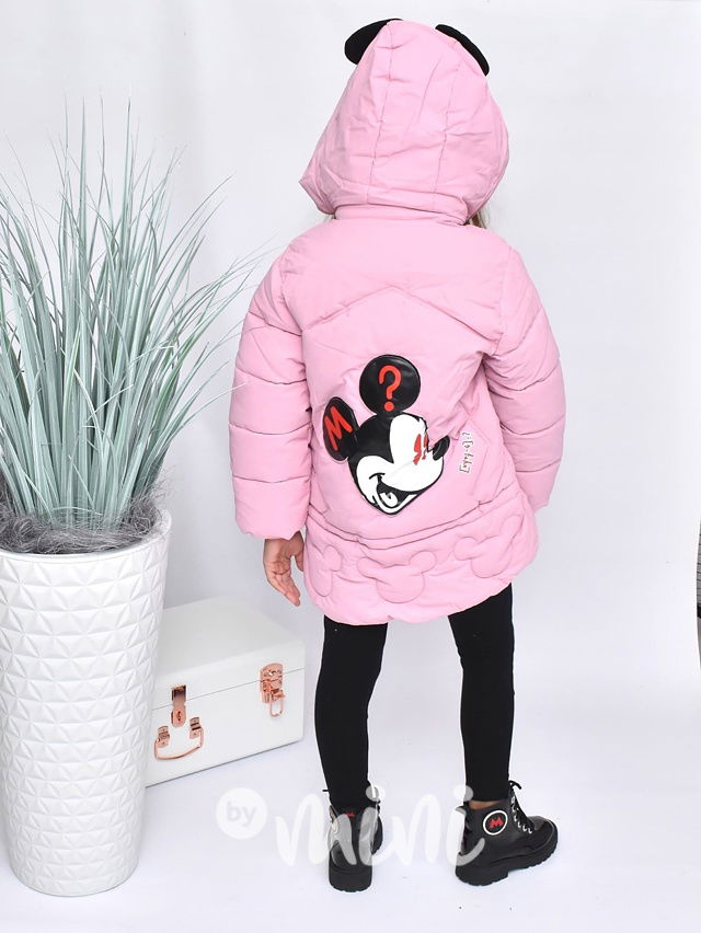 Mickey zimní bunda růžová