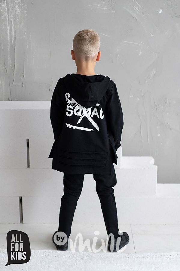 Rebel squad dlouhá chlapecká mikina černá