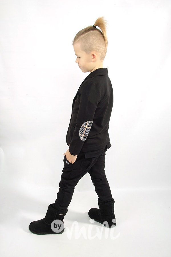 Černé elegant pants s knoflíčky