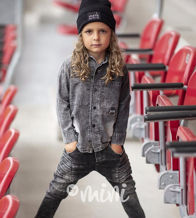 *Premium* black denim košile