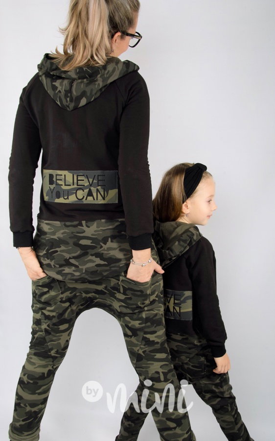 Green army baggy se zipem