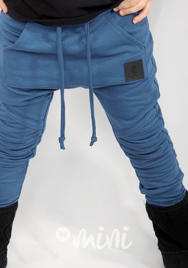 Bavlněné modré chlapecké baggy