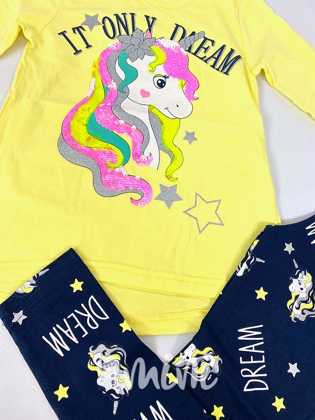 Pony neon souprava - yellow