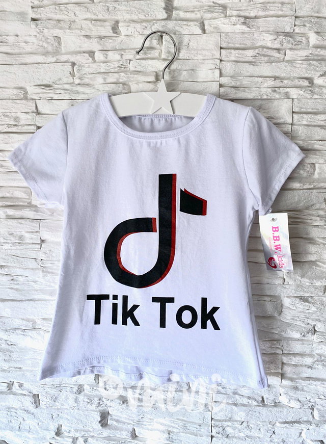 Tik Tok triko - bílé