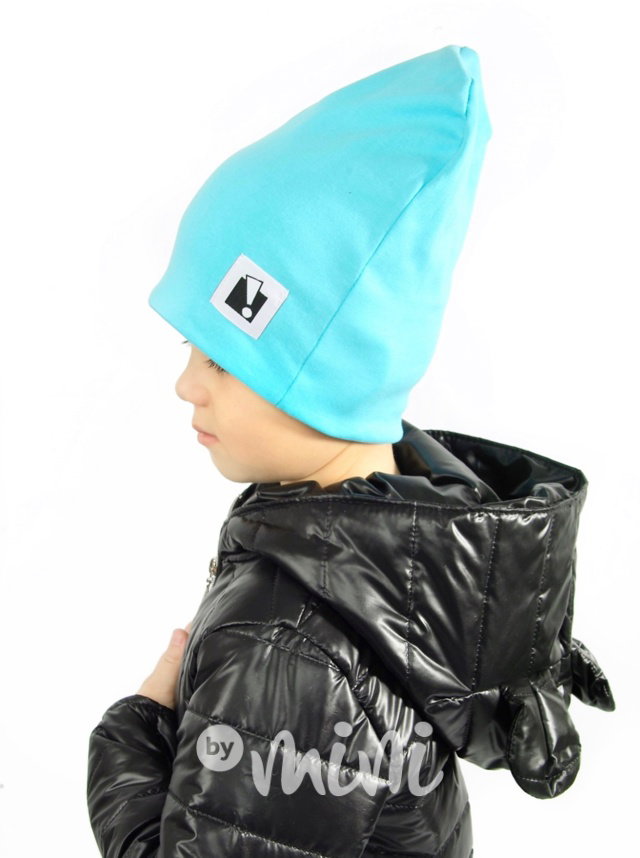 Dvojitá beanie čepka sky blue