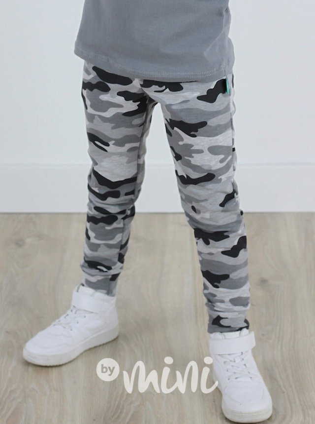 Slim tepláky - grey army