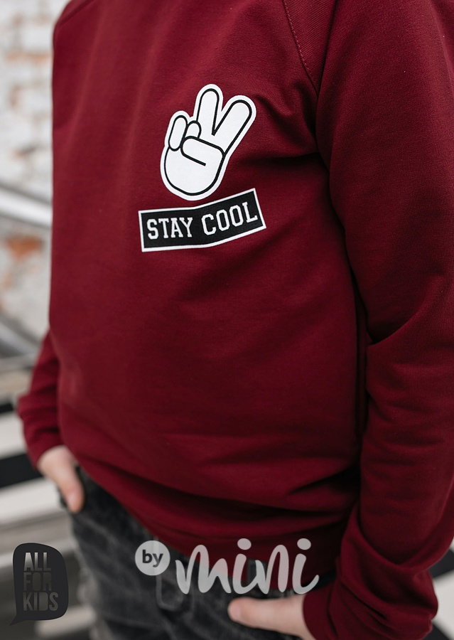 Stay cool mikina - bordo