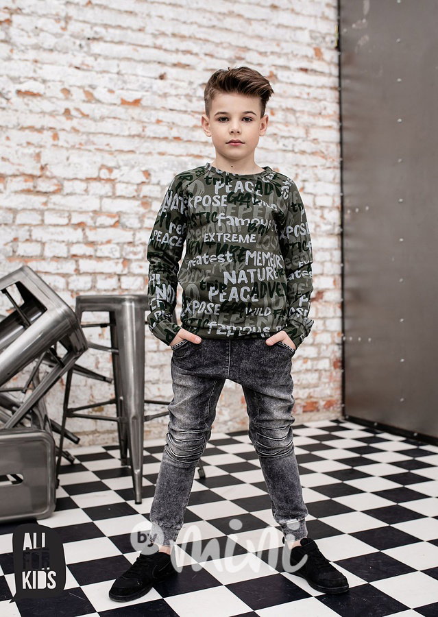 Cotton jeans biker - černé