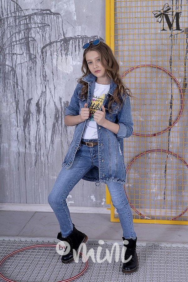 Denim parka