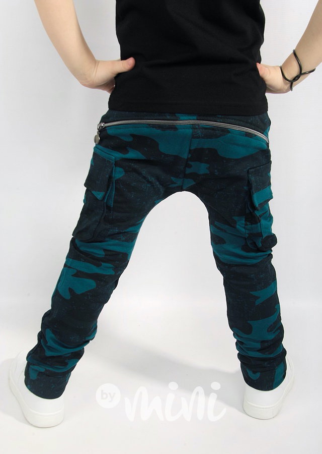Petrol army baggy kapsáče zip