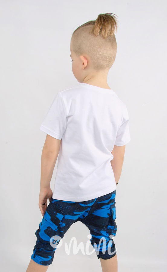 Blue army shorts baggy kapsáče