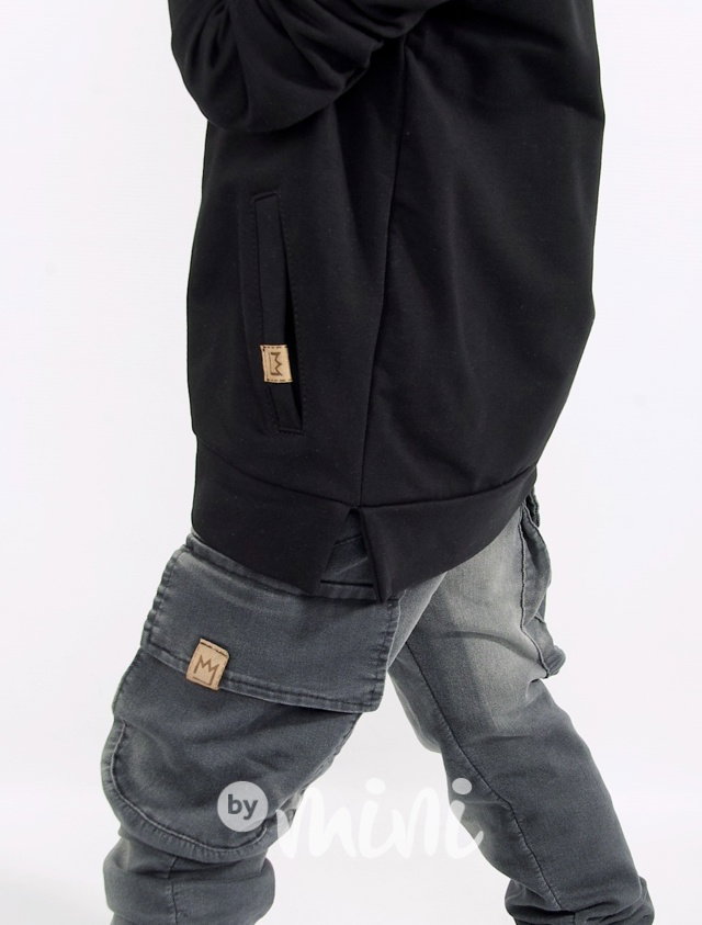 Denim light black jeans chlapecké baggy kapsáče