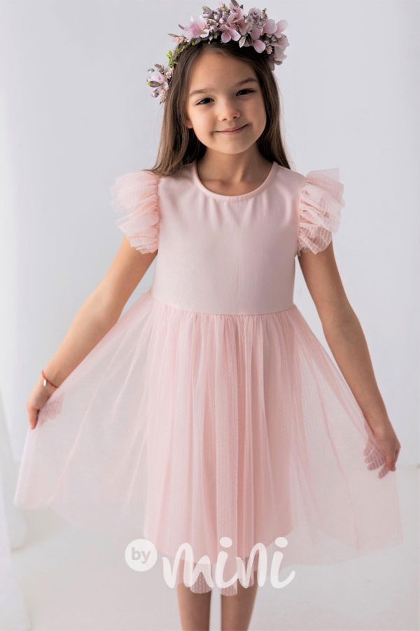 Luxury tylové šatečky růžové *Lily*