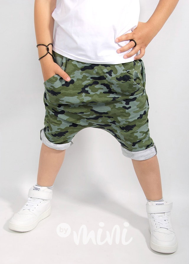 Chlapecké dětské army baggy kraťasy 