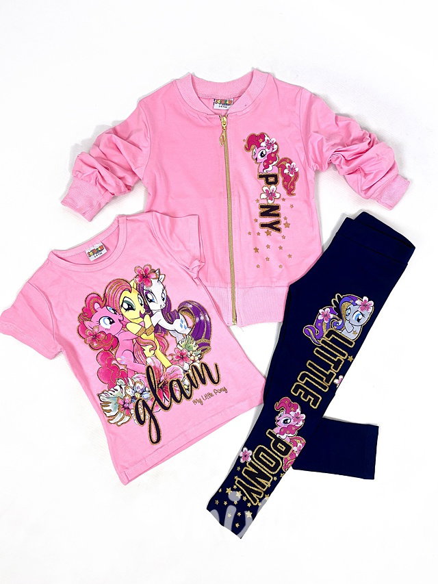 3pcs Pony pink souprava