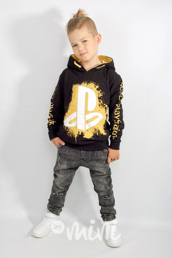 Černé ripped jeansy - All for kids