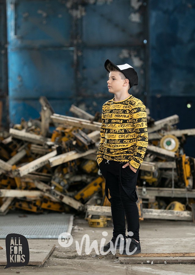 Creative mikina black/yellow *by AFK*