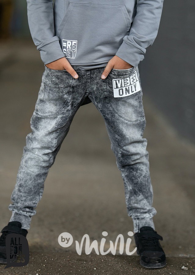 Good vibes only ice black jeans pants *by AFK*