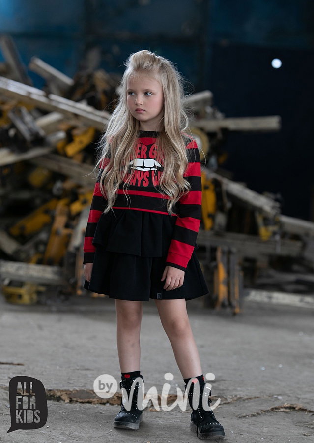 Power girls crop mikina red *by AFK*