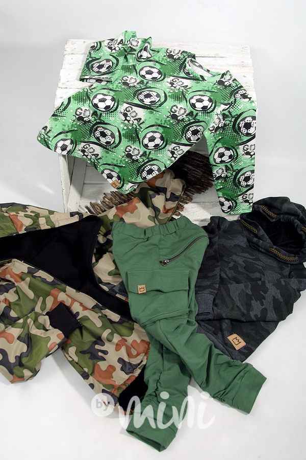 Khaki baggy kapsáče zip