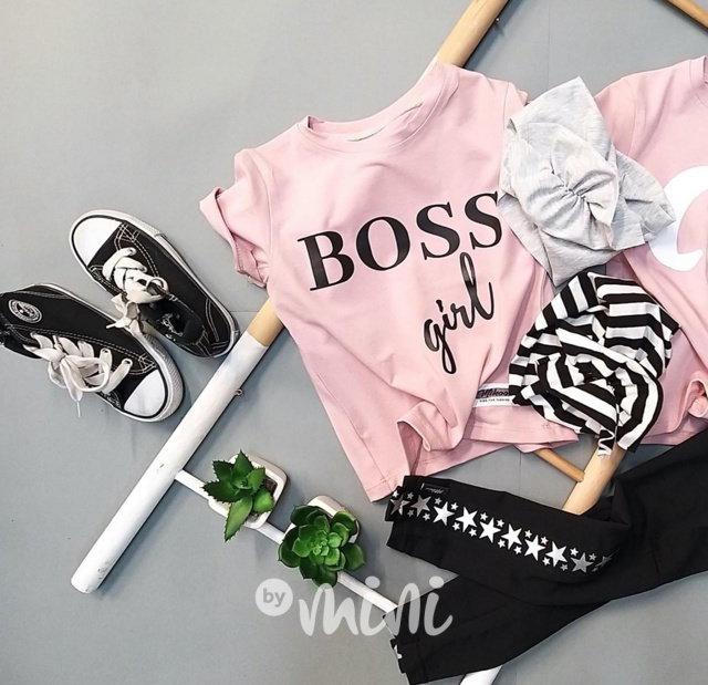 BOSS girl triko růžové