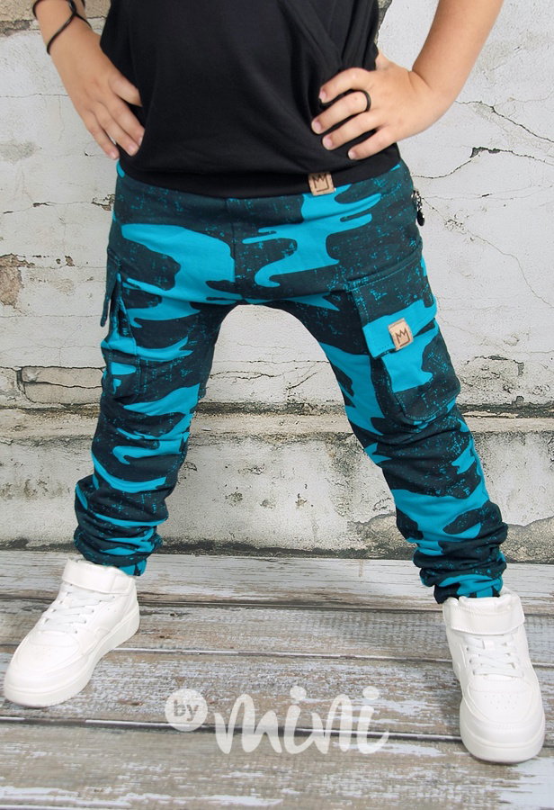 Tyrkys army baggy kapsáče zip