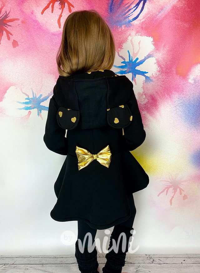 Gold Mickey fleece mikčokabátek - černý