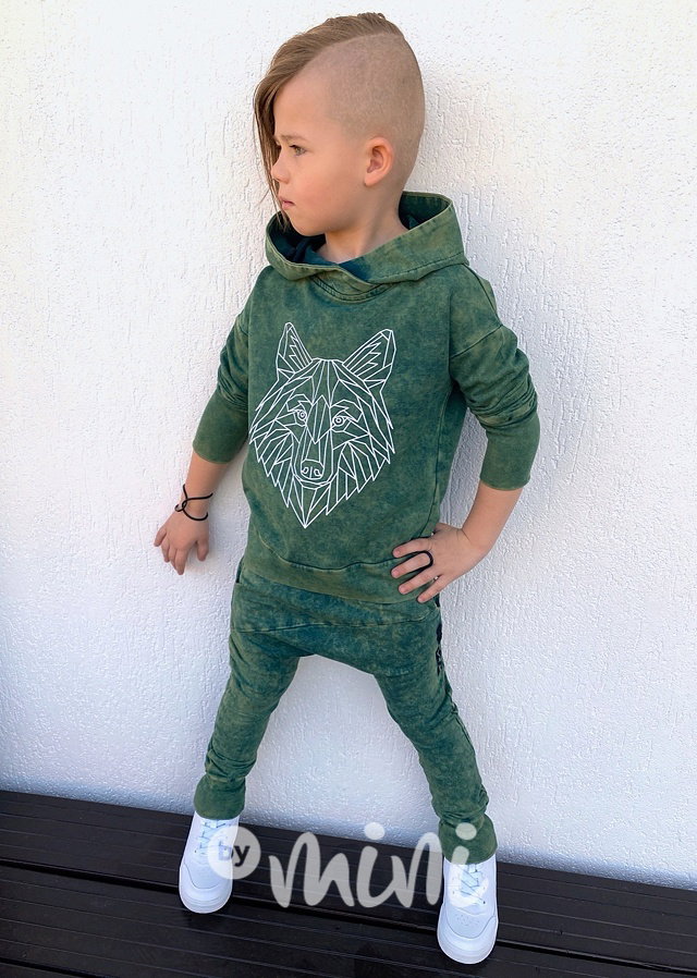 Despacito mikina acid wash green