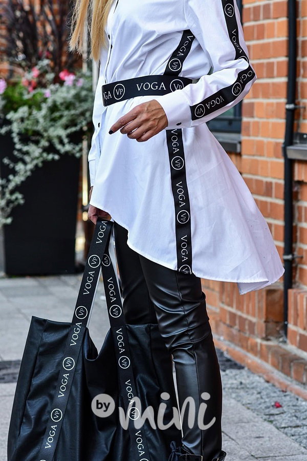 Long dívčí košile s páskem - bílá *Voga*