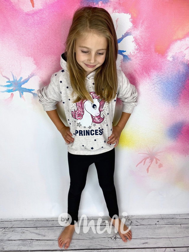 Unicorn mikina s flitry - melange