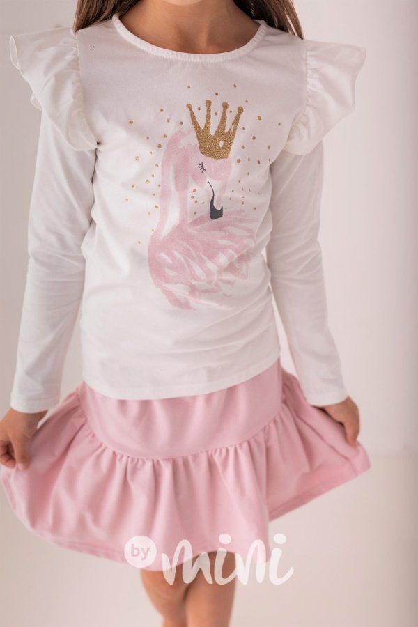 Dětská růžová bavlněná sukně LILI