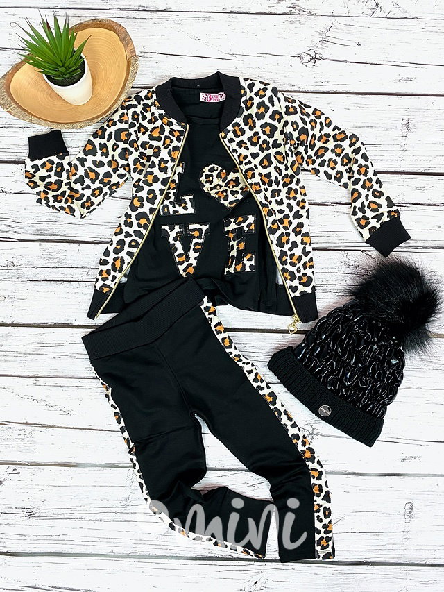 3pcs Leopard Love dětská souprava
