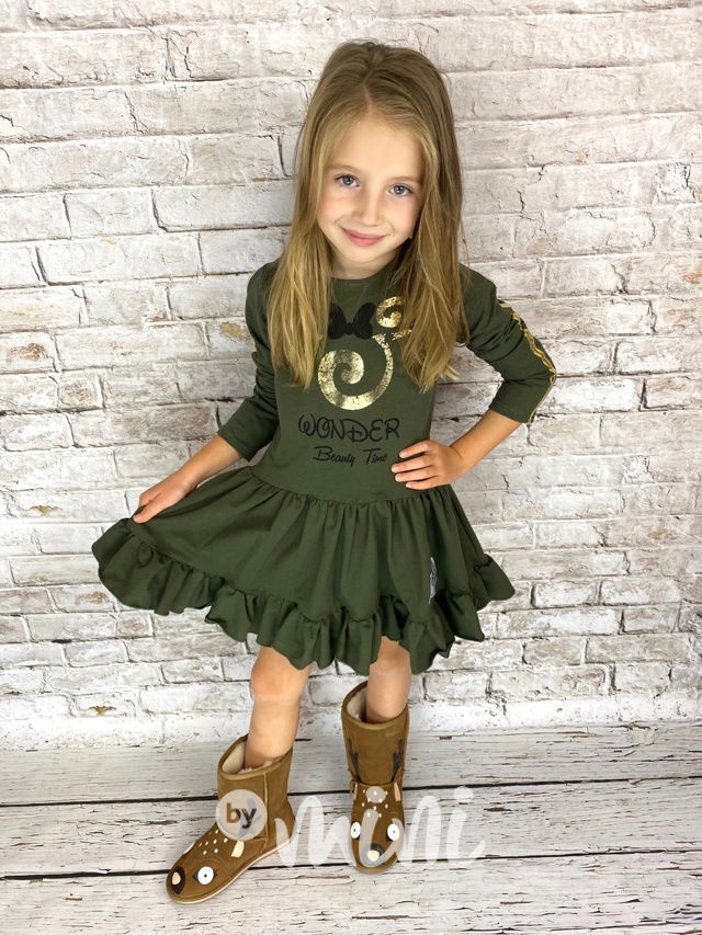 Wonder - extra točivé šaty khaki