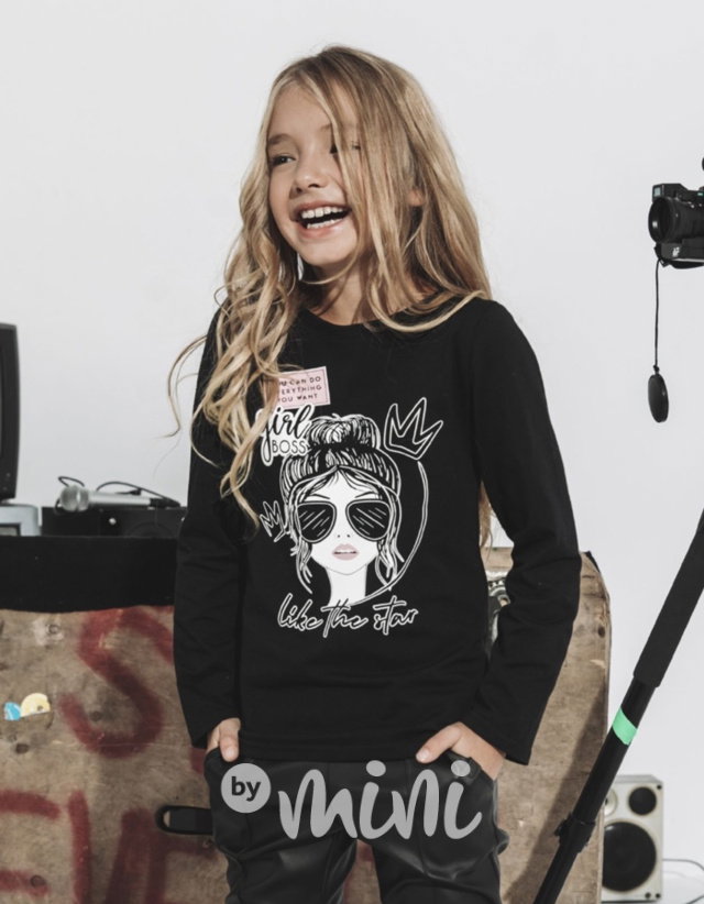Girl boss blůzka - černá *by AFK*