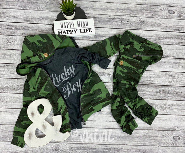 Lucky boy longsleeve chlapecké triko - šedé