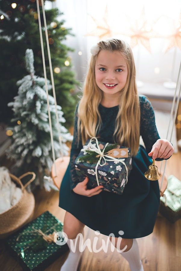 Luxury Smaragd dress - luxusní dívčí šaty