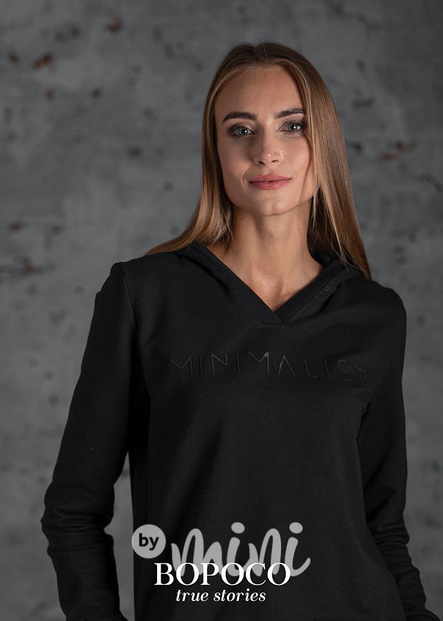 Minimalist teplákovka pro maminky - černá