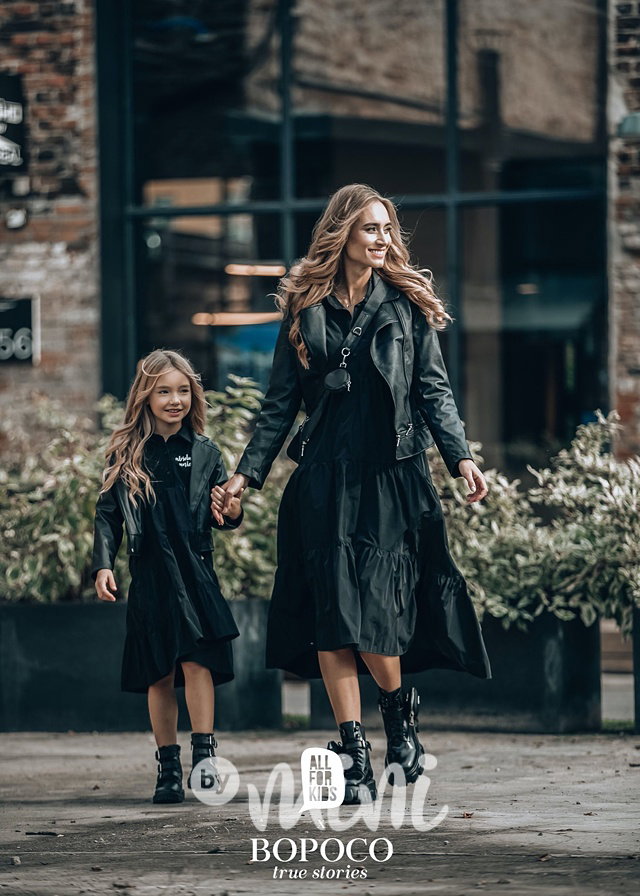 Eco leather bunda černá #MiniMe