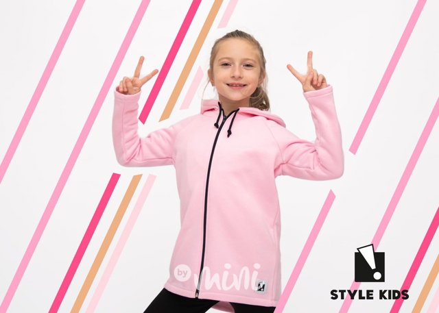 Angel - vyteplená dlouhá mikina růžová