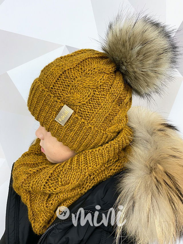 SUPER TERMO kulich + maxi nákrčník MUSTARD