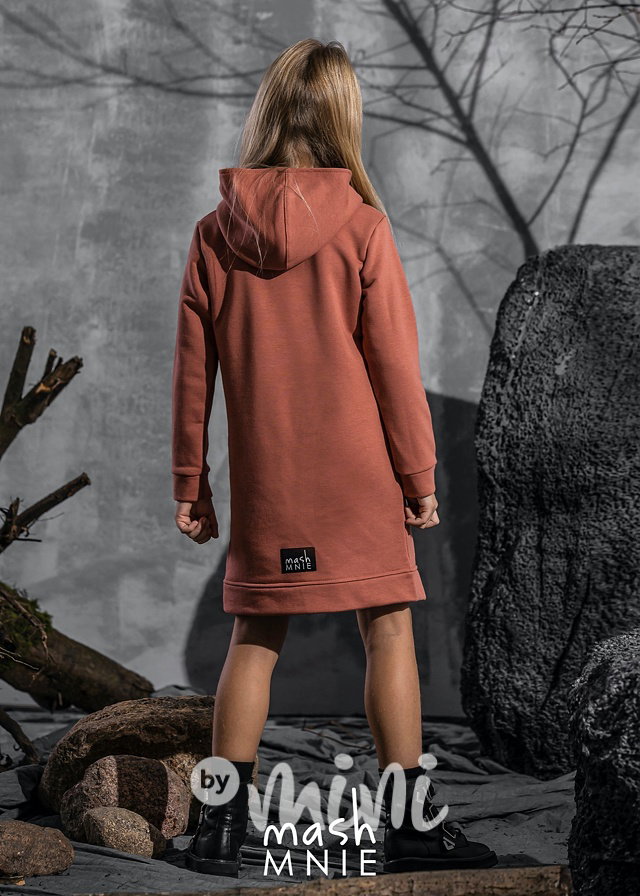 Hoodie dívčí dress coral *by MashMnie*