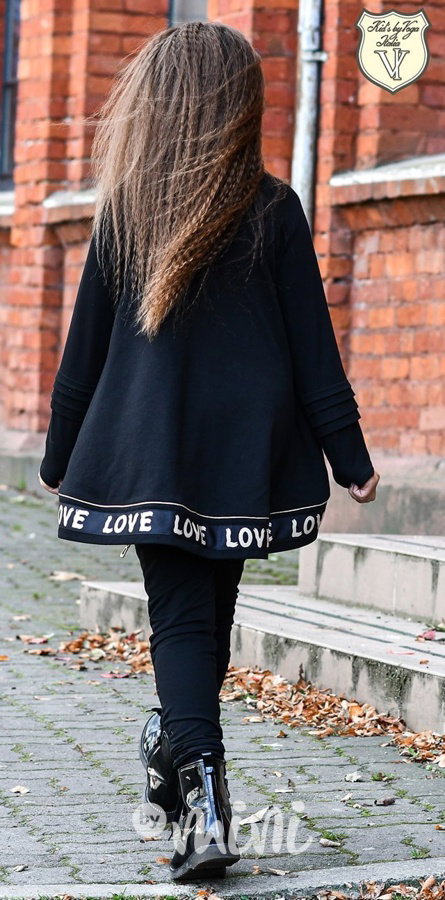 LOVE oversize dívčí mikina *Voga*