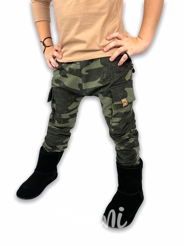 Green army chlapecké baggy kapsáče zip