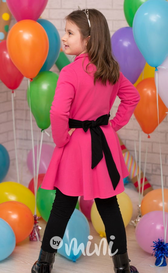 Dětská mikina malinově růžová na zip 