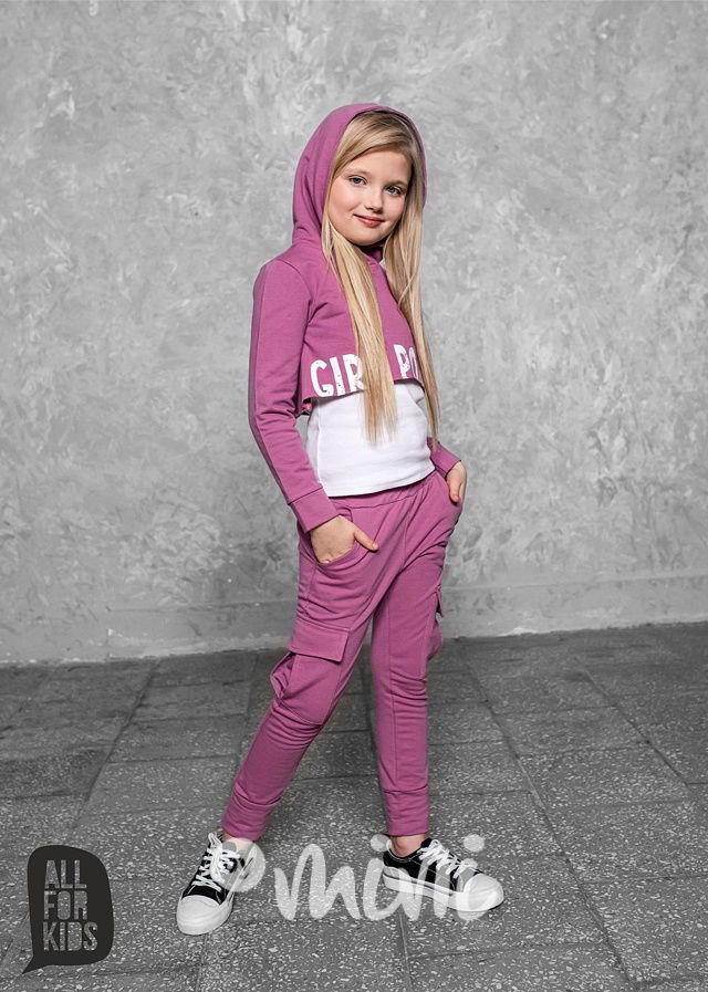 Kalhoty s kapsami pink *AFK*