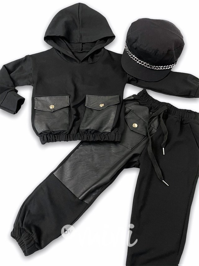 Leather & Cotton trendy souprava černá